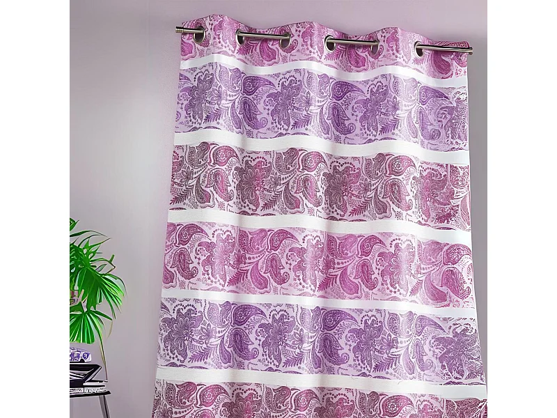 Cortina de jacquard rayas horizontales fantasias 140 x 260 cm