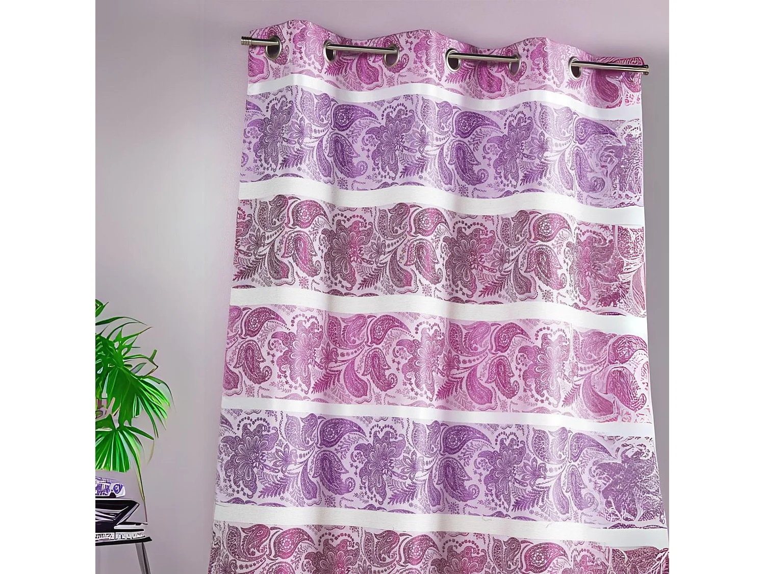 Cortina de jacquard rayas horizontales fantasias 140 x 260 cm