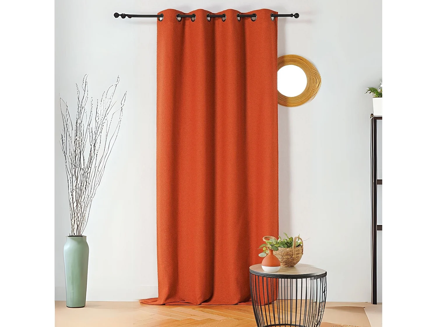 Vorhang mit texturiertem Bouclé-Look