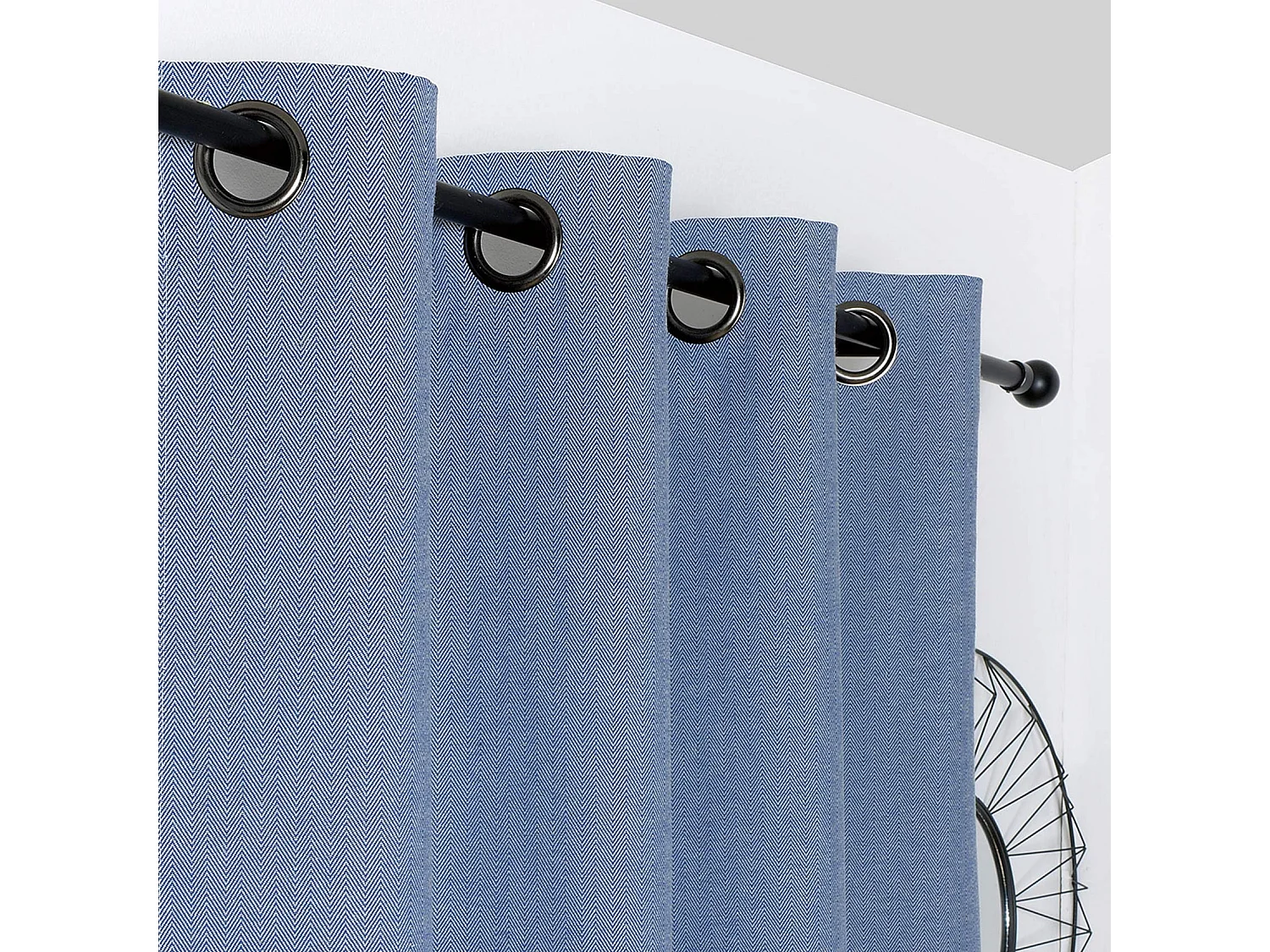 Dekorativer Vorhang mit Chevron-Muster 140 x 260 cm