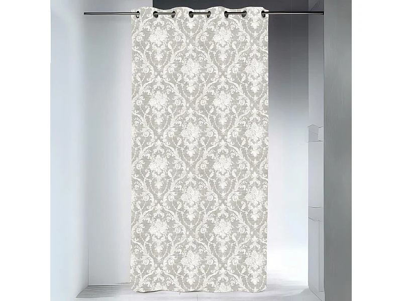 Cortina opaca ollaos motivos grandes flores barrocas 145 x 260 cm