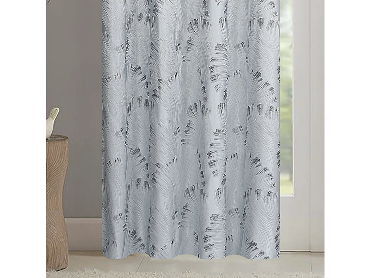 Par de cortinas jacquard tejido con relieve abstracto 140 x 260 cm