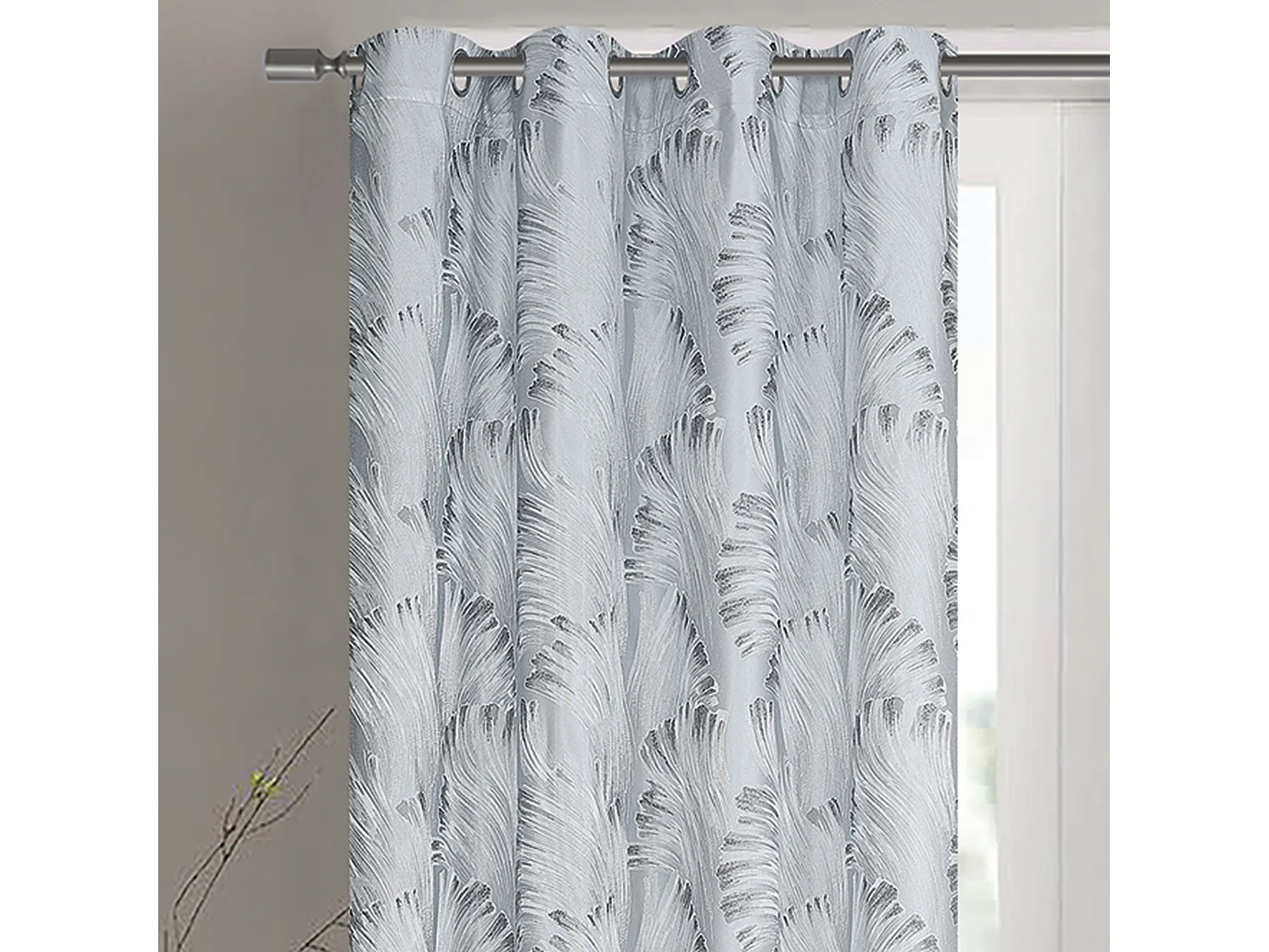 Par de cortinas jacquard tejido con relieve abstracto 140 x 260 cm