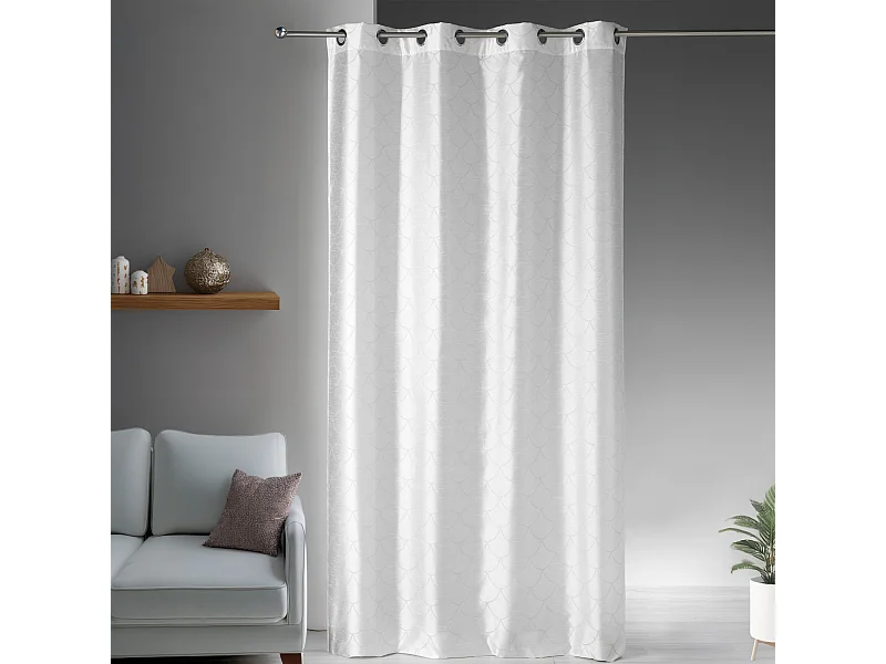 Cortina en shantung estampado escama 140 x 260 cm