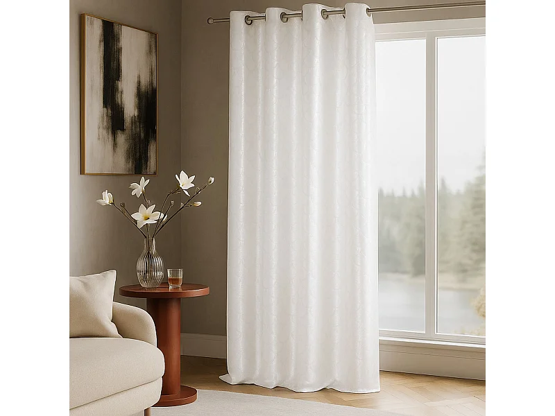 Cortina en shantung estampado escama 140 x 260 cm