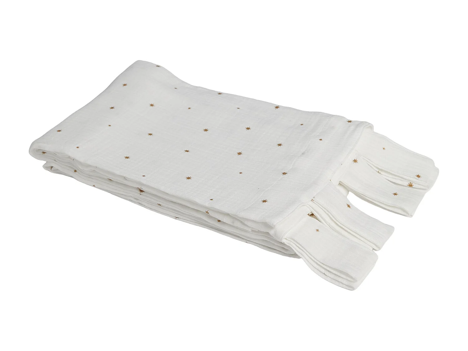 Cortina con pasantes estrellas en gasa de algodón 140 x 240 cm