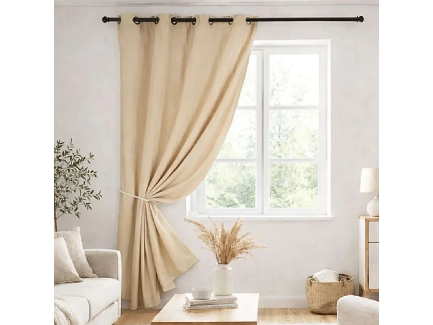 Vorhang 80% verdunkelnd im Fernsehen gesehen 140 x 260 cm