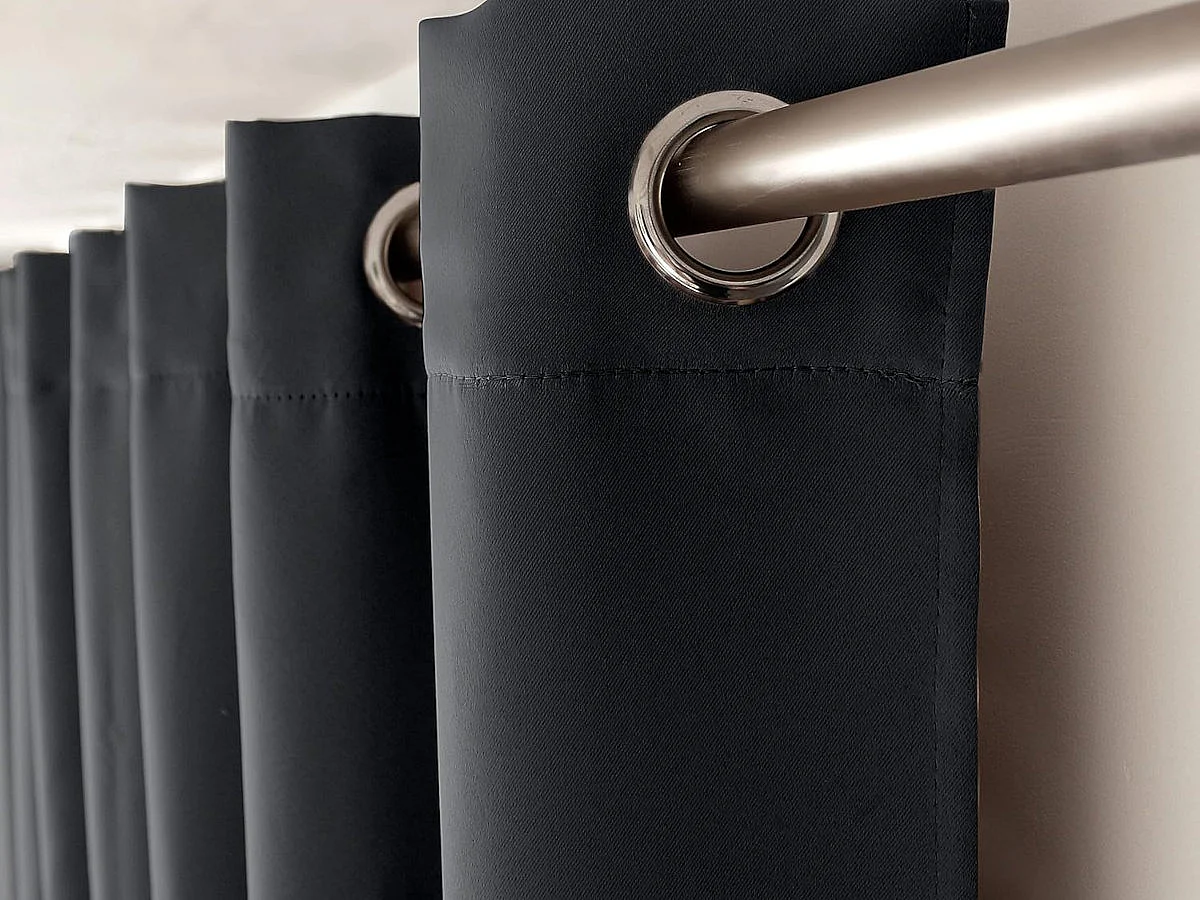 Rideau Occultant XL "Reglisse" 300x240cm Noir