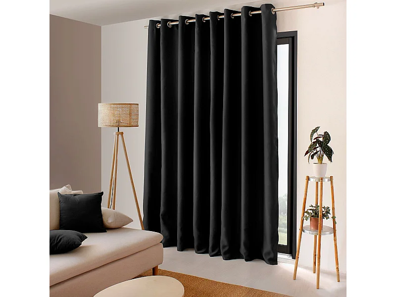 Rideau Occultant XL "Reglisse" 300x240cm Noir