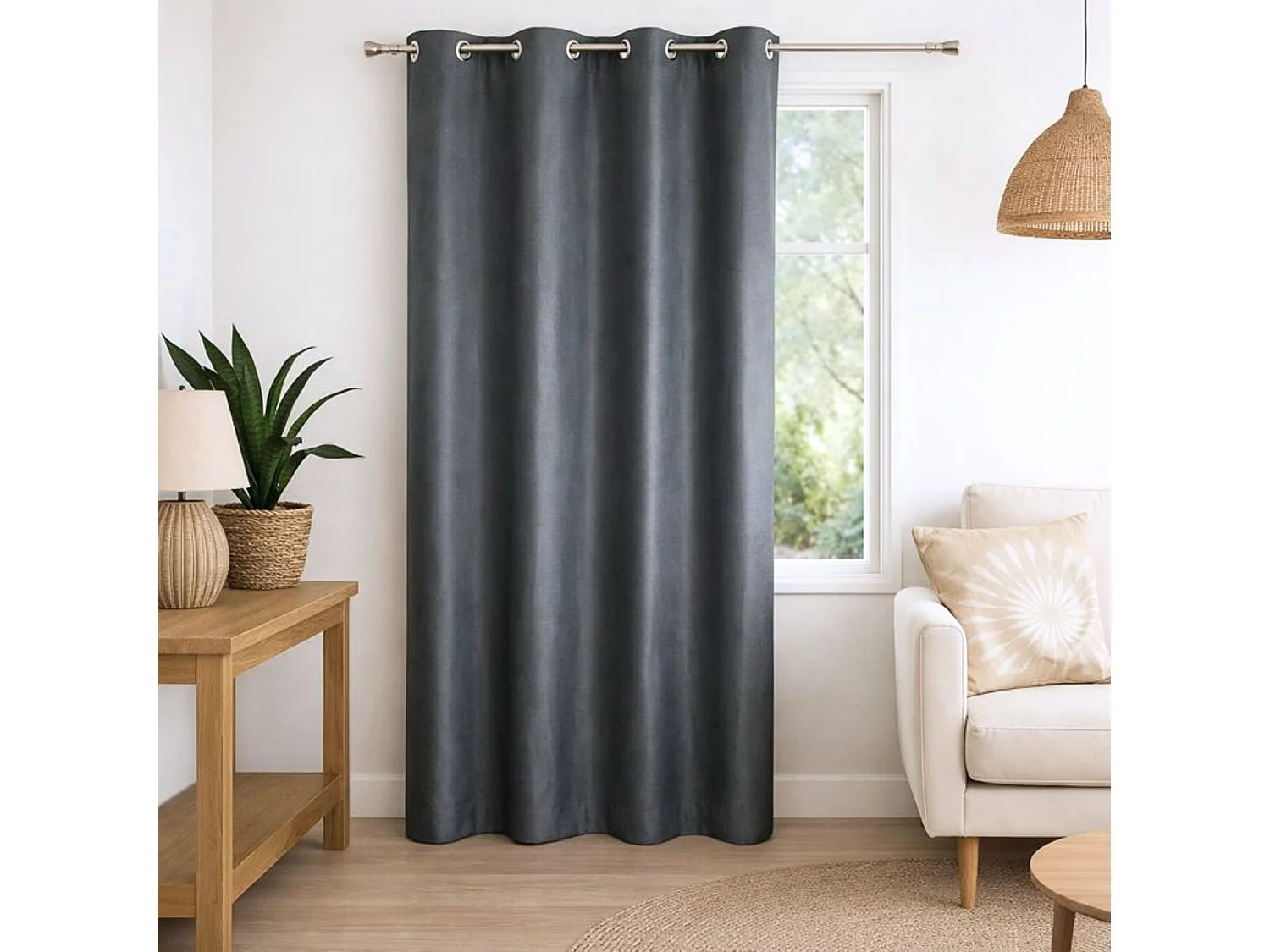 100% verdunkelnder Vorhang mit meliertem Effekt 140 x 260 cm