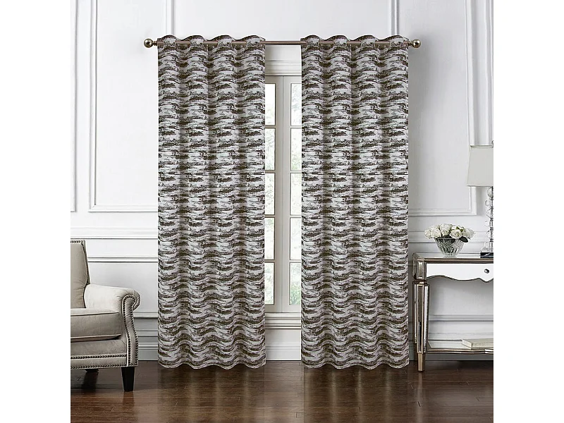 Paire de rideaux obscurcissant avec zébrures