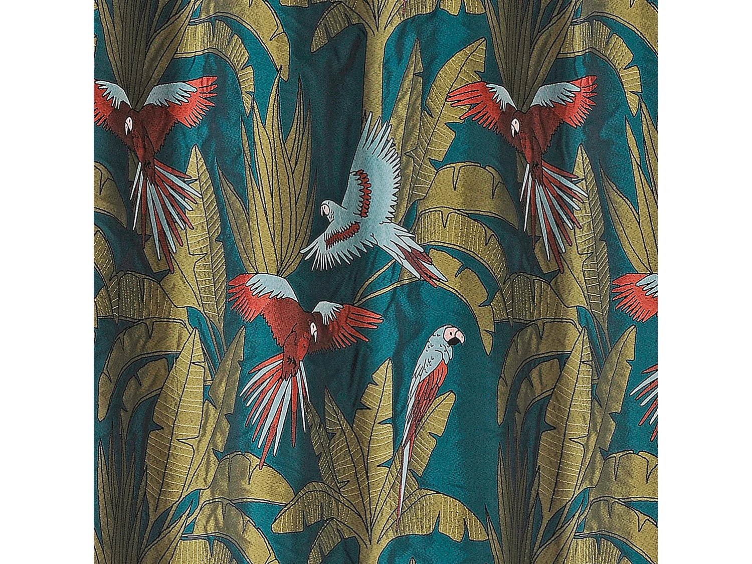 Rideau tamisant imprimé perroquet