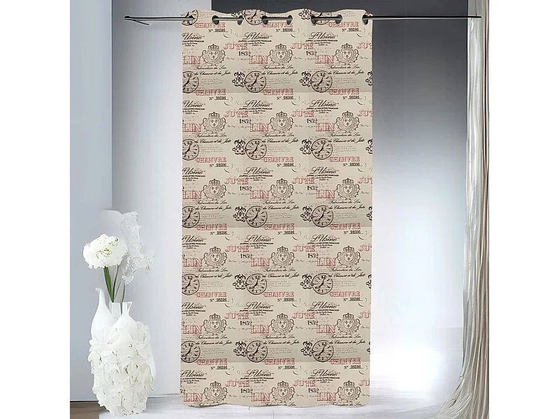 Cortina opaca impresión "fábrica" 145 x 260 cm