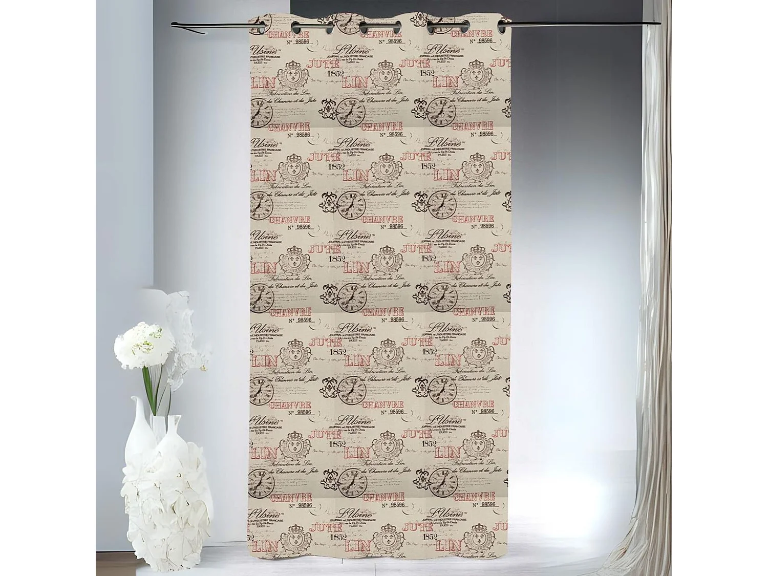 Cortina opaca impresión "fábrica" 145 x 260 cm