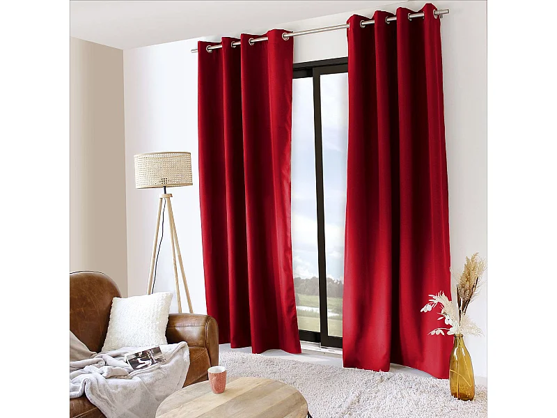 Rideau Thermique "Thermos" 140x240cm Rouge