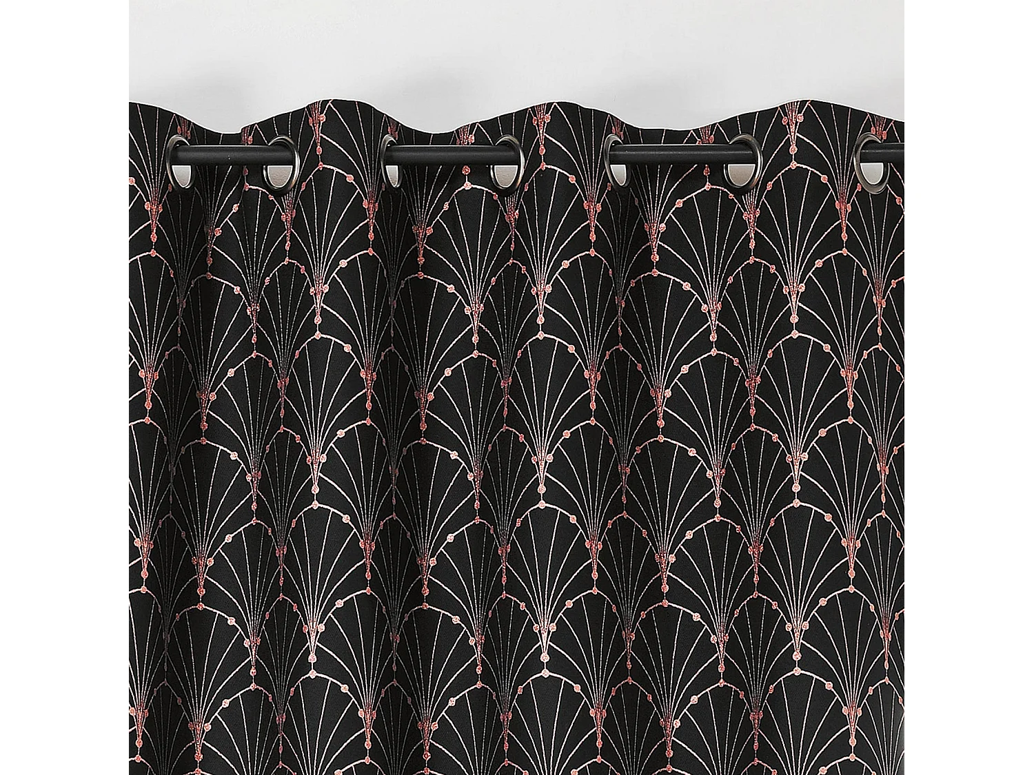 Rideau aux impressions métallisées