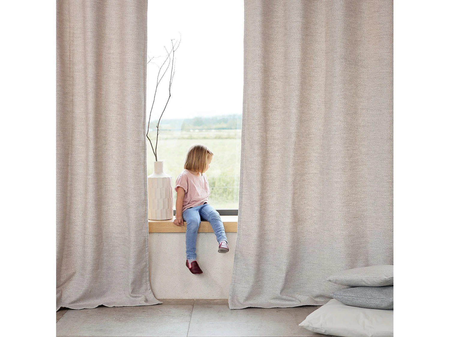 Rideau thermique semi-occultant bouclette