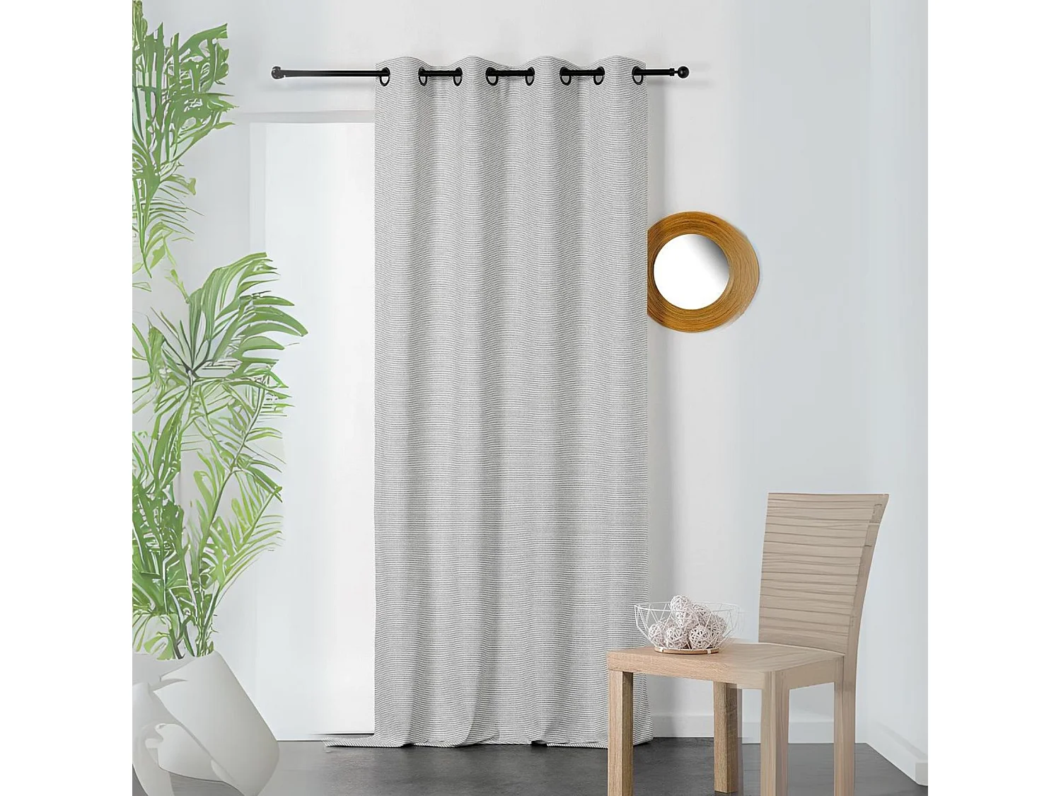 Cortina rayada espíritu bohemia chic 135 x 260 cm