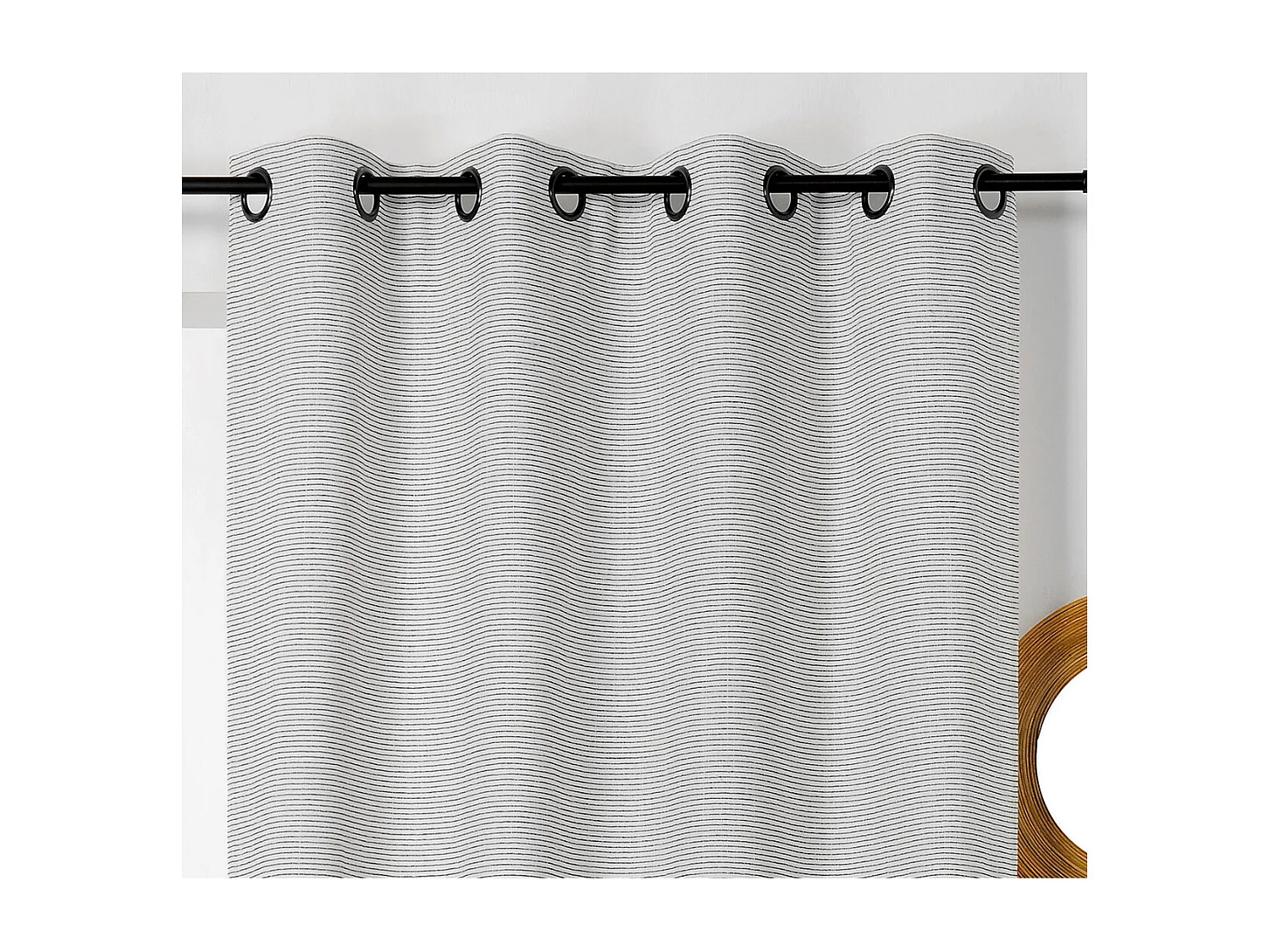 Cortina rayada espíritu bohemia chic 135 x 260 cm