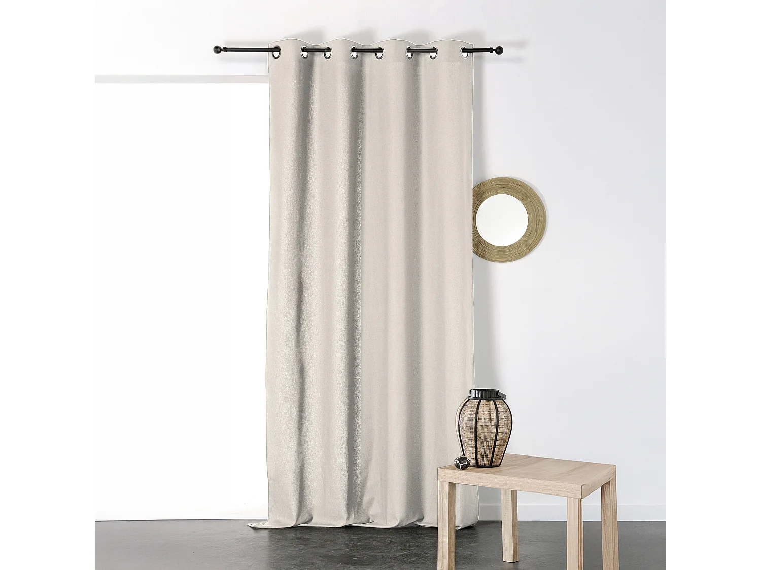 Rideau en Coton et Lin Uni XXL