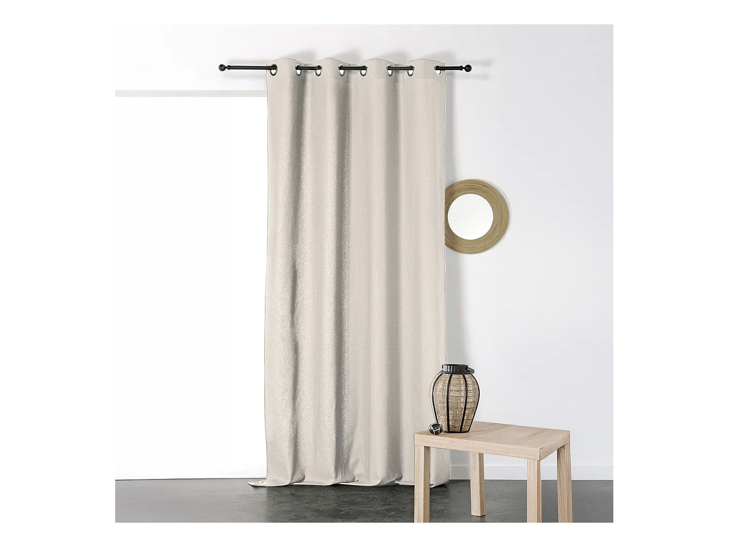 Rideau en Coton et Lin Uni XXL