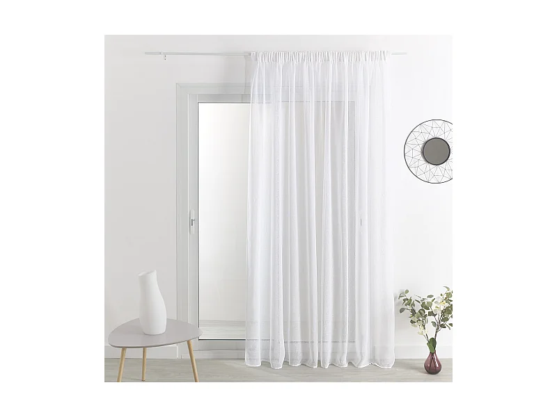 Cortinas ignífugas M1 efecto lino con fruncidos