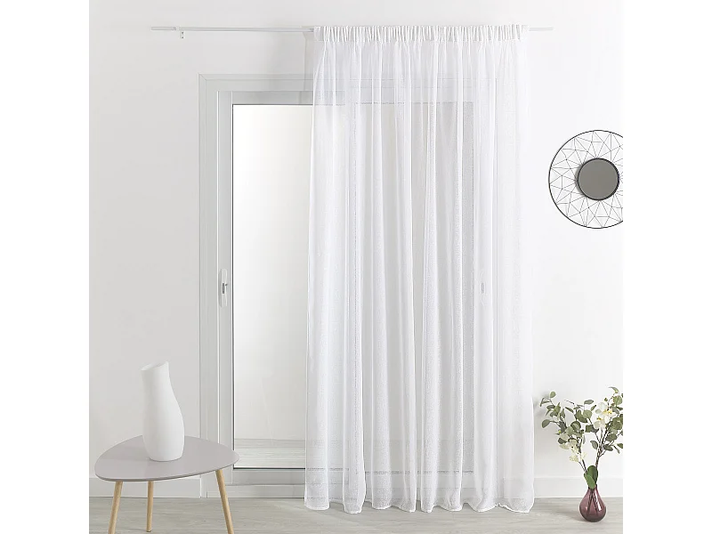 Cortinas ignífugas M1 efecto lino con fruncidos