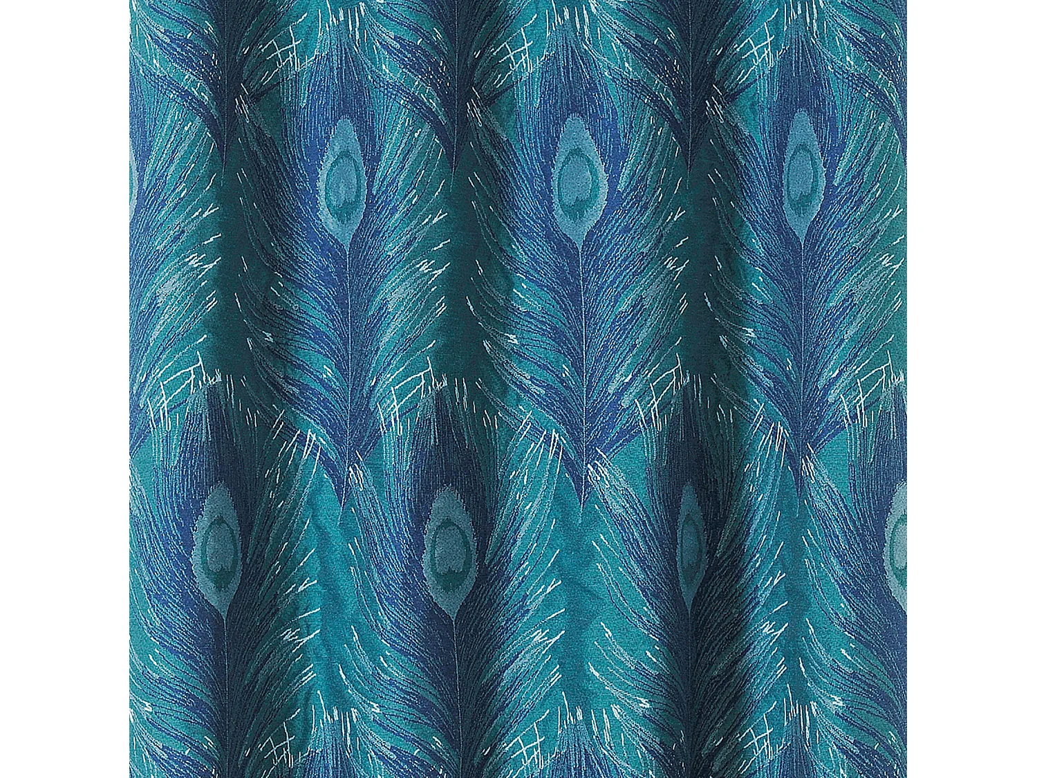 Cortina con estampado de plumas de pavo real 140 x 240 cm