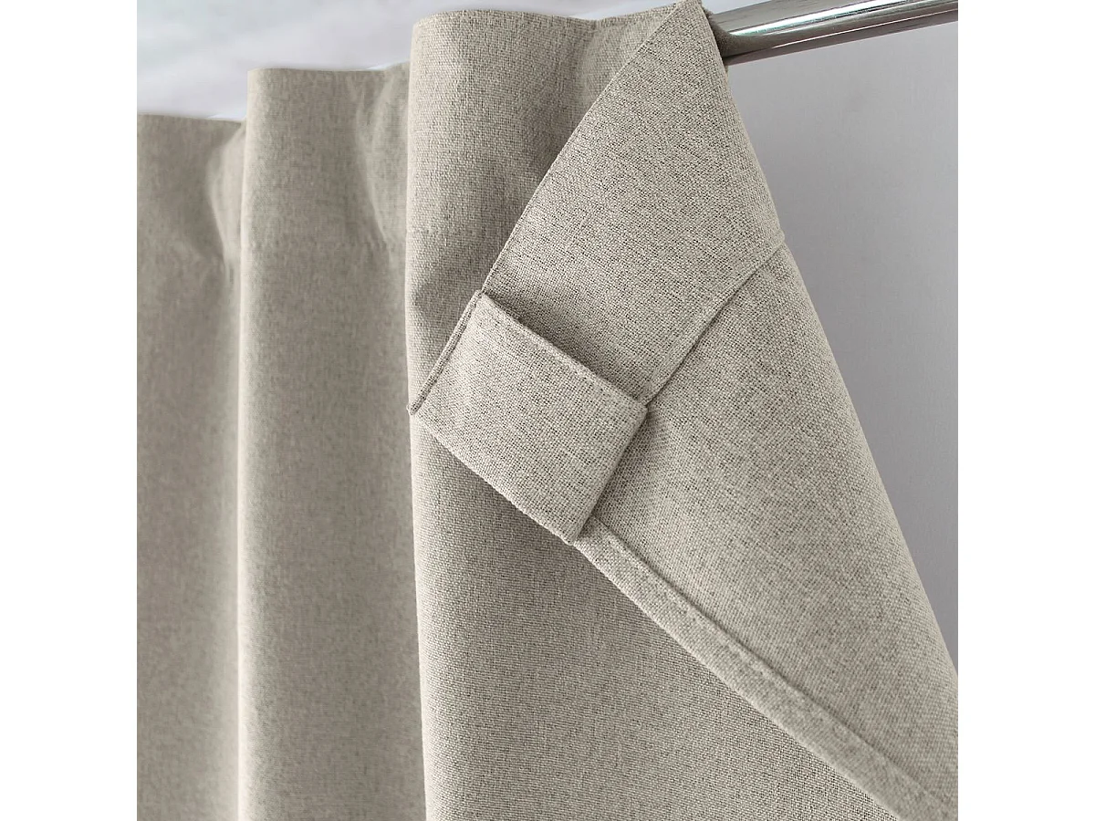 Rideau Occultant Opacité Maximale "Eclipse" 140x240cm Beige