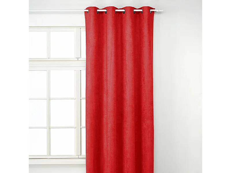 Cortina lisa aspecto "gamuza"