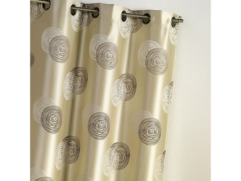 Cortina Jacquard 'Círculos Superpuestos' 140 x 260 cm