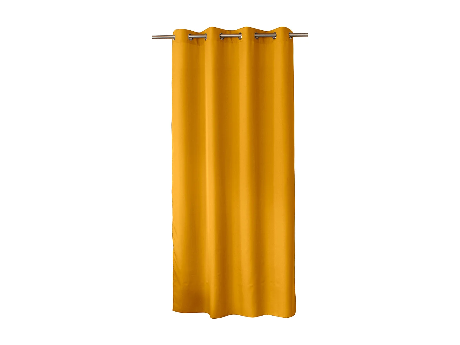 Rideau à Œillets Uni "Basic" 140x240cm Moutarde