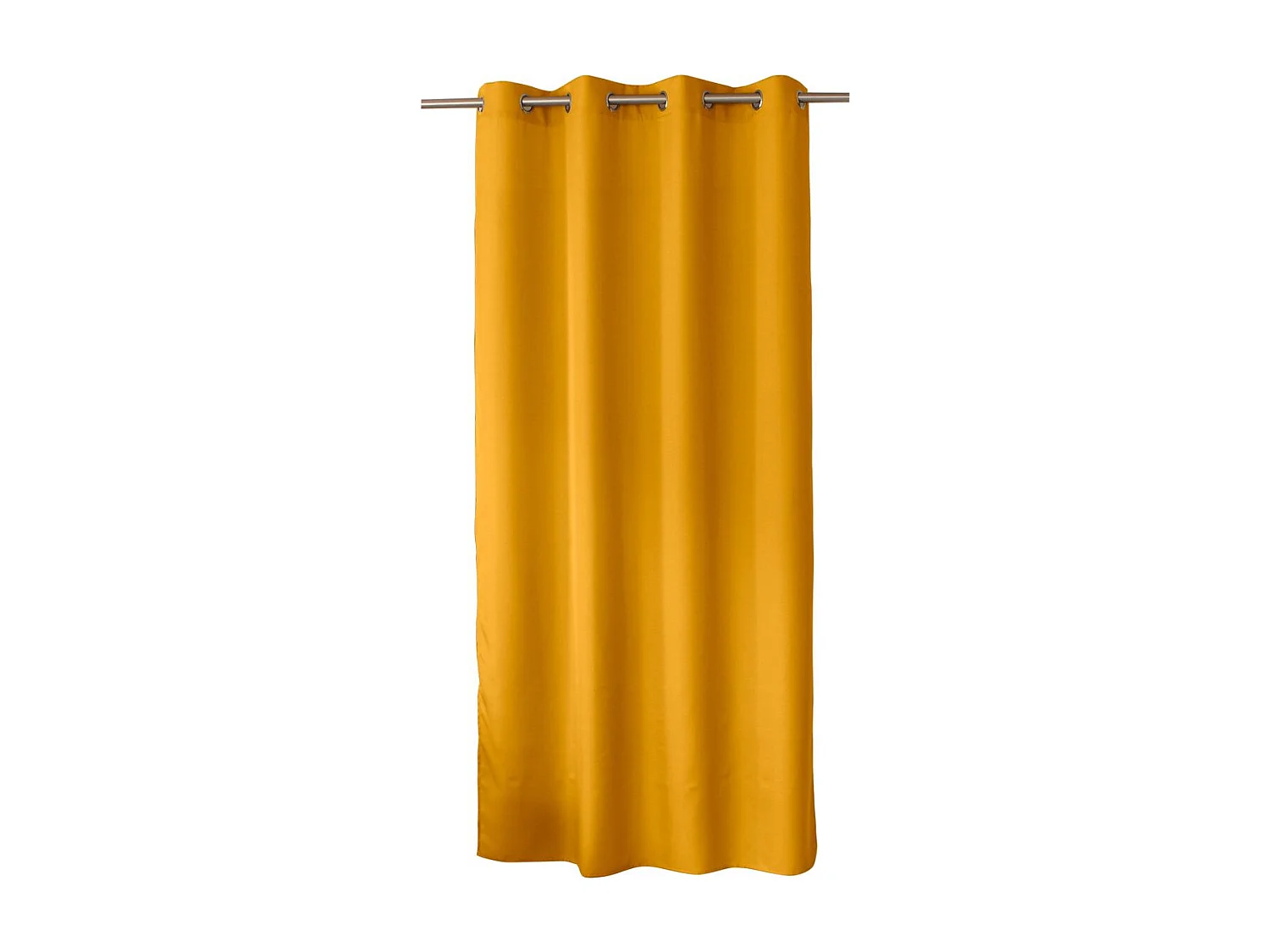 Rideau à Œillets Uni "Basic" 140x240cm Moutarde