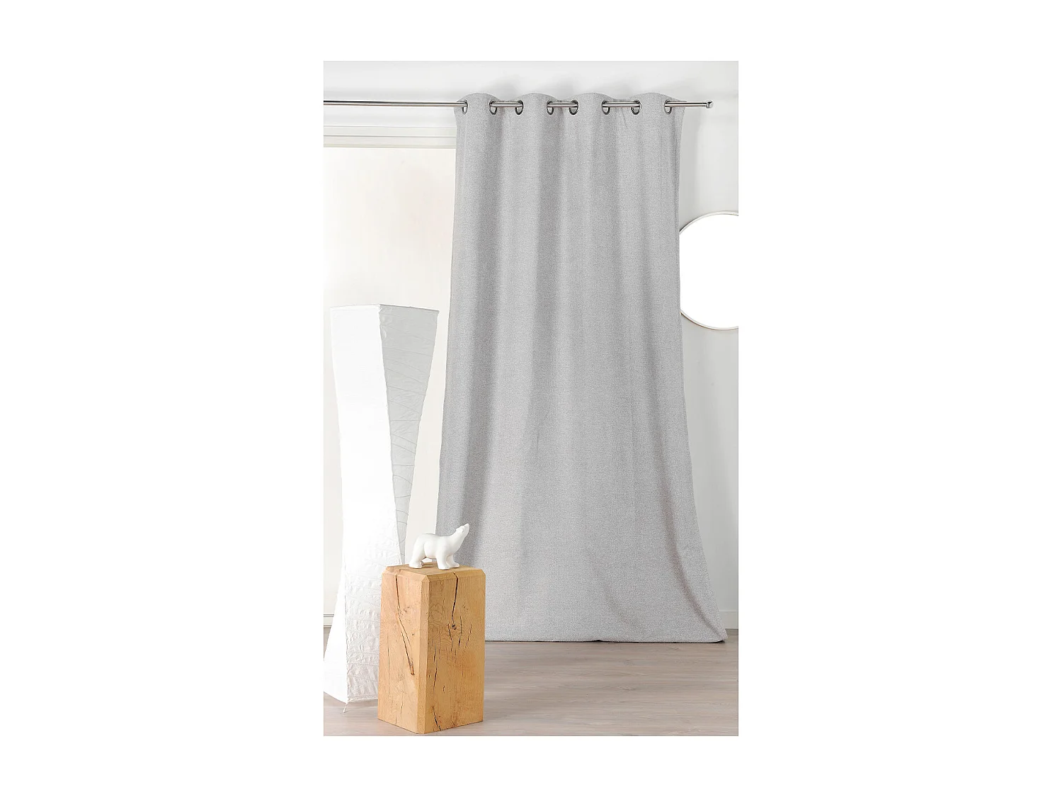 Verdunkelungsvorhang mit meliertem Wolloptik 140 x 250 cm