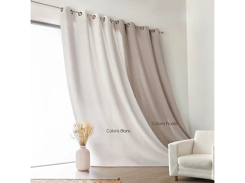 Cortina natural 100% lino