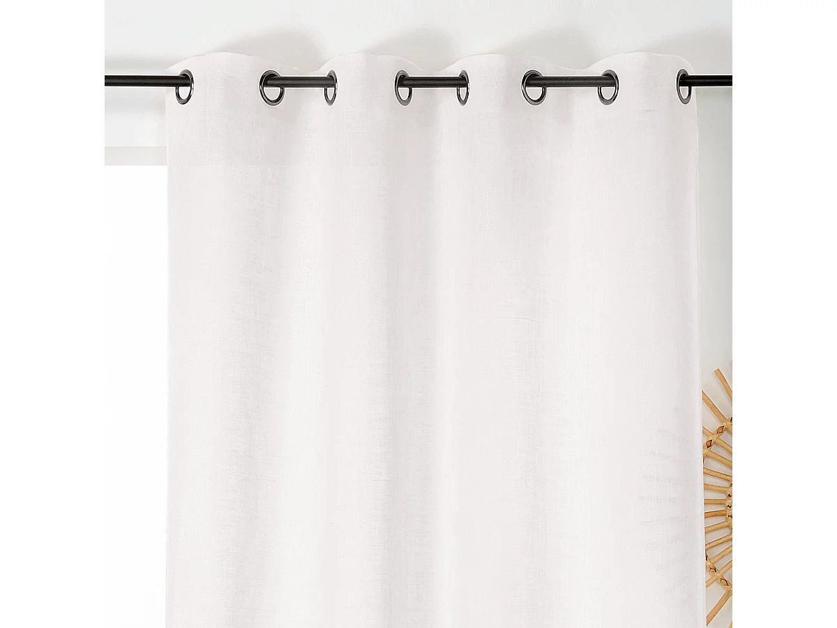 Cortina tamizante y natural de 100% lino 145 x 260 cm