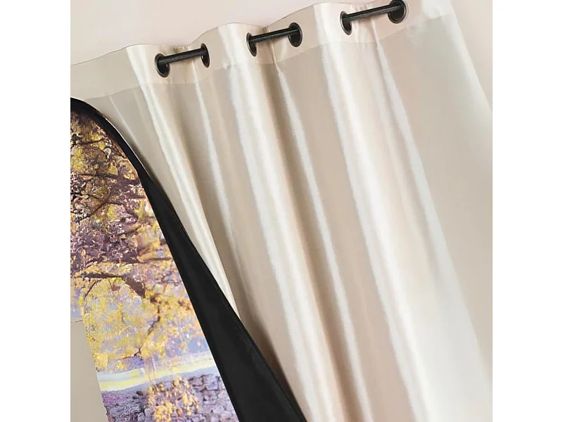 Cortina Reversible de Tafetán 140 x 260 cm