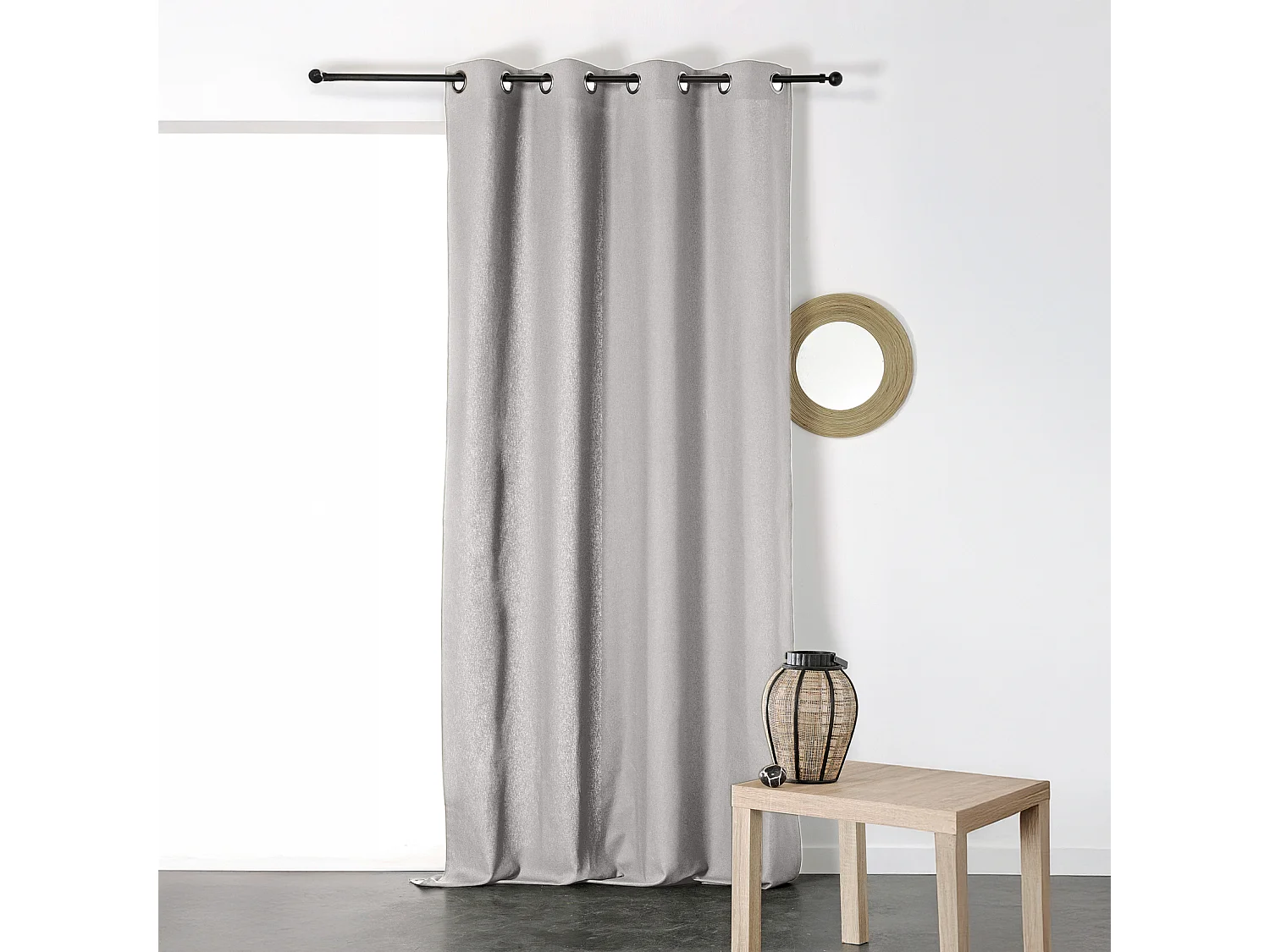 Rideau en Coton et Lin Uni XXL