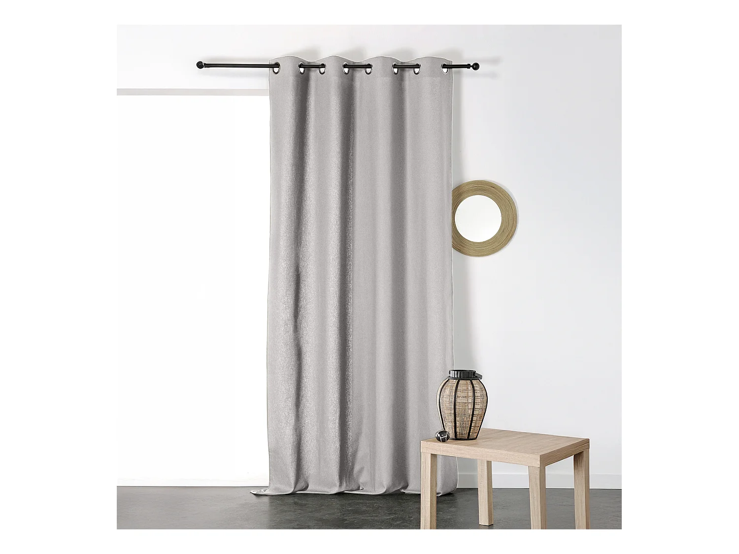 Rideau en Coton et Lin Uni XXL