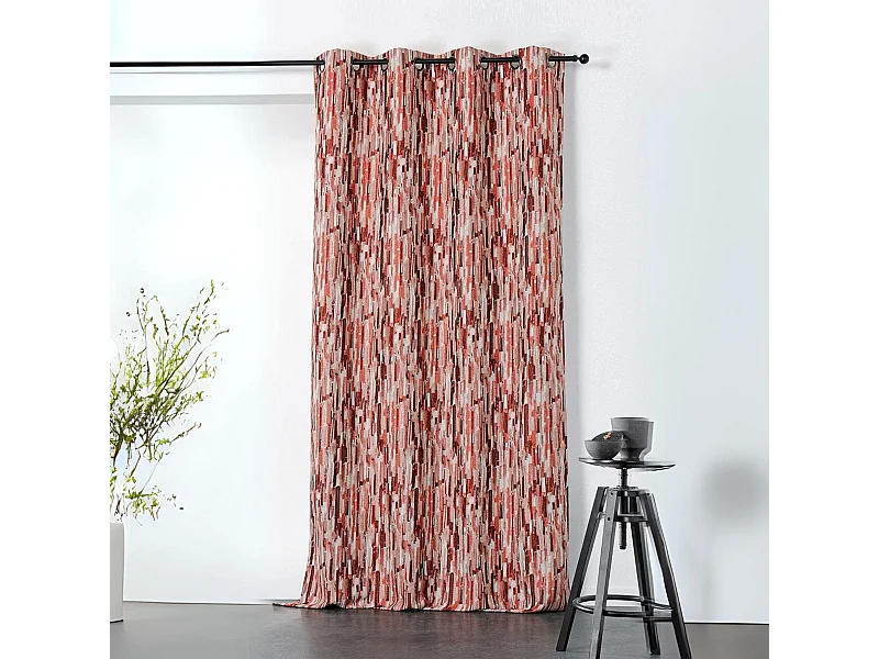 Cortina de mobiliario con impresiones abstractas 135 x 240 cm