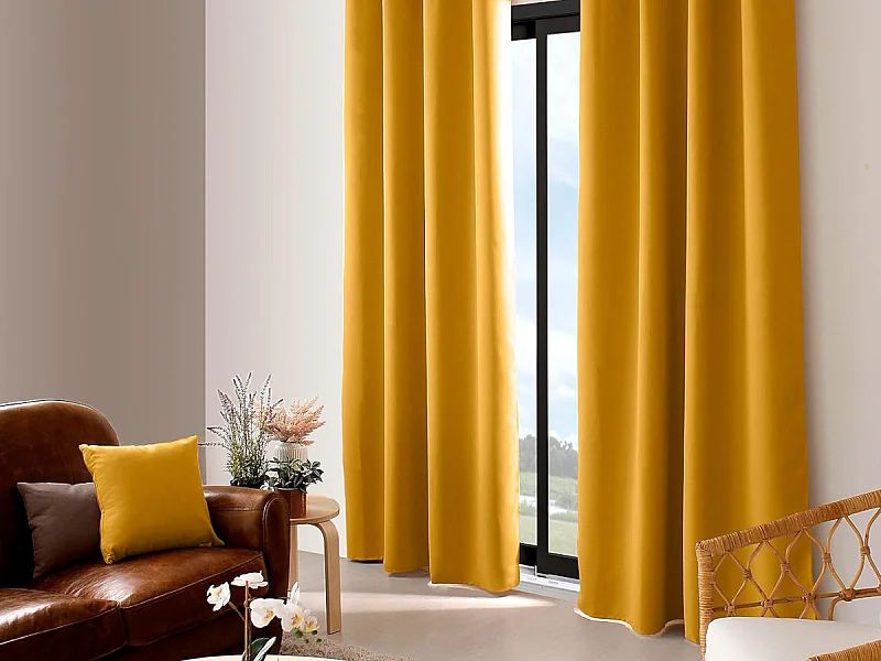 Rideau opaco con hilo negro y 8 ojales 140 x 240 cm