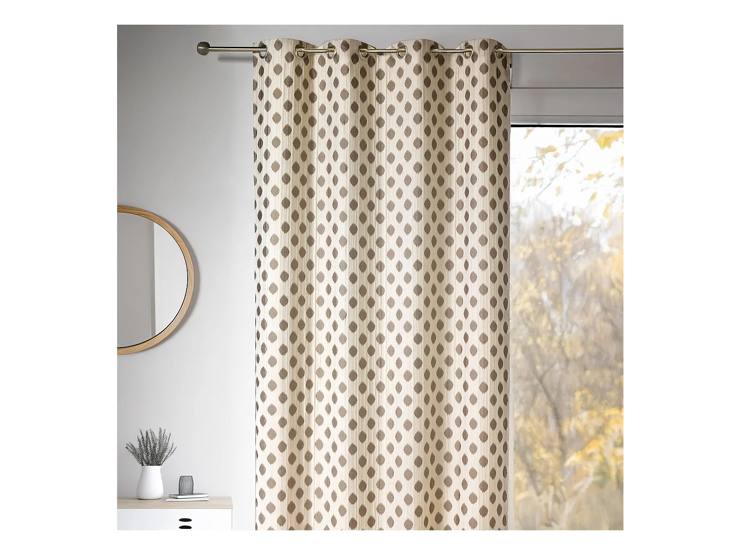 Rideau Dessin en jacquard à motifs arrondis