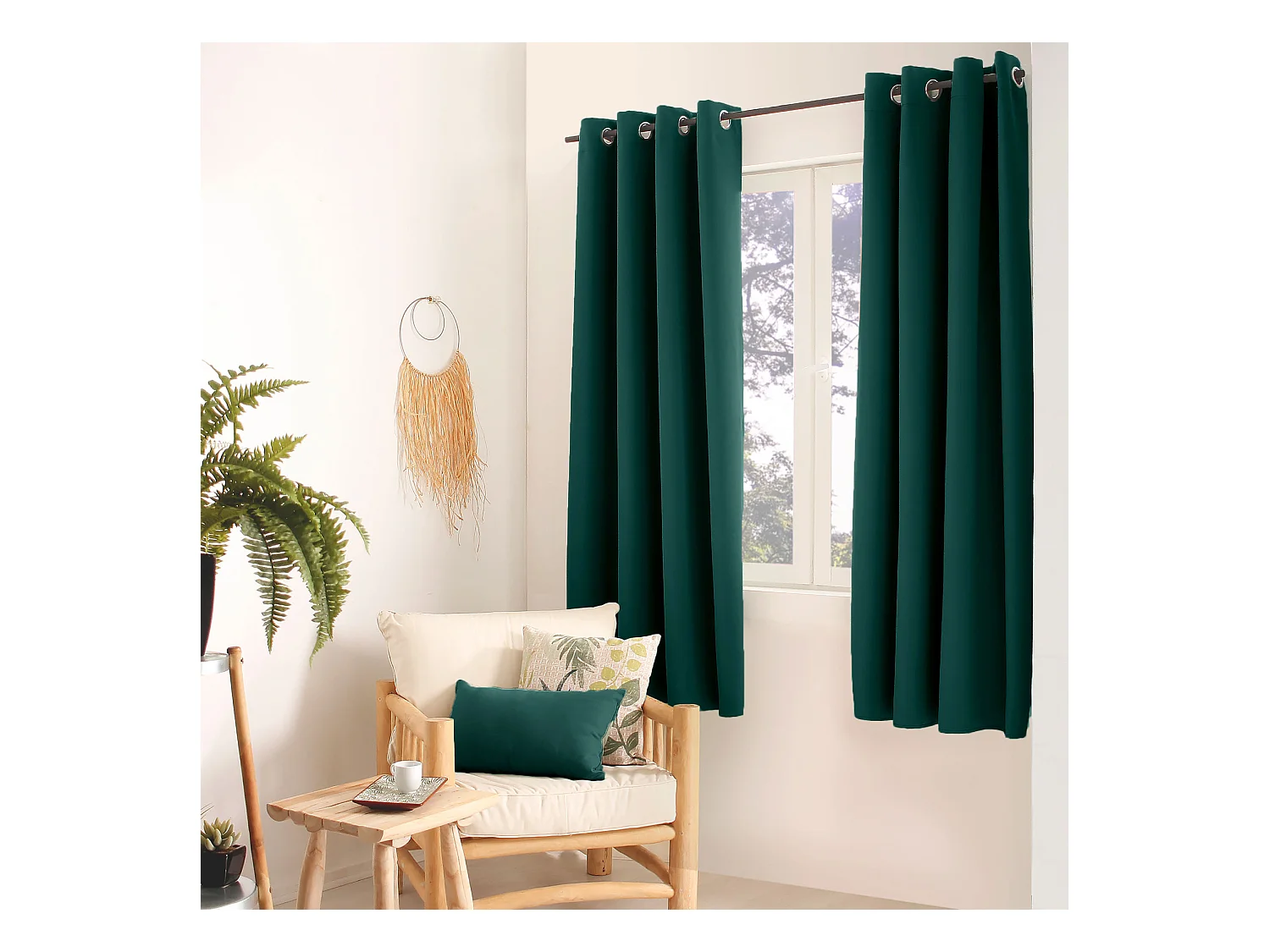 Einfarbiger Verdunkelungsvorhang mit 8 Ösen 140 x 180 cm