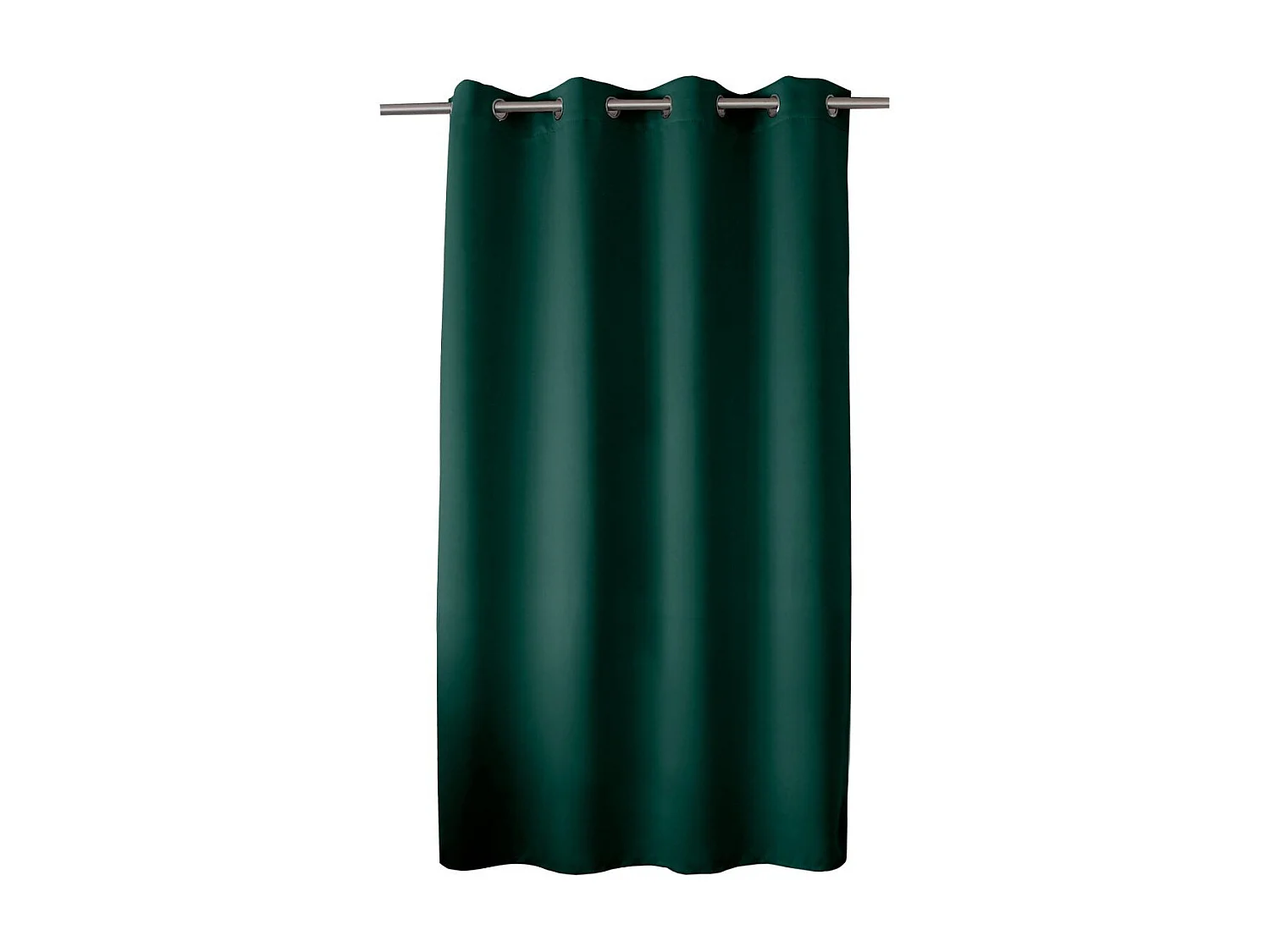 Rideau Occultant à Œillets "Reglisse" 140x180cm Vert Foncé