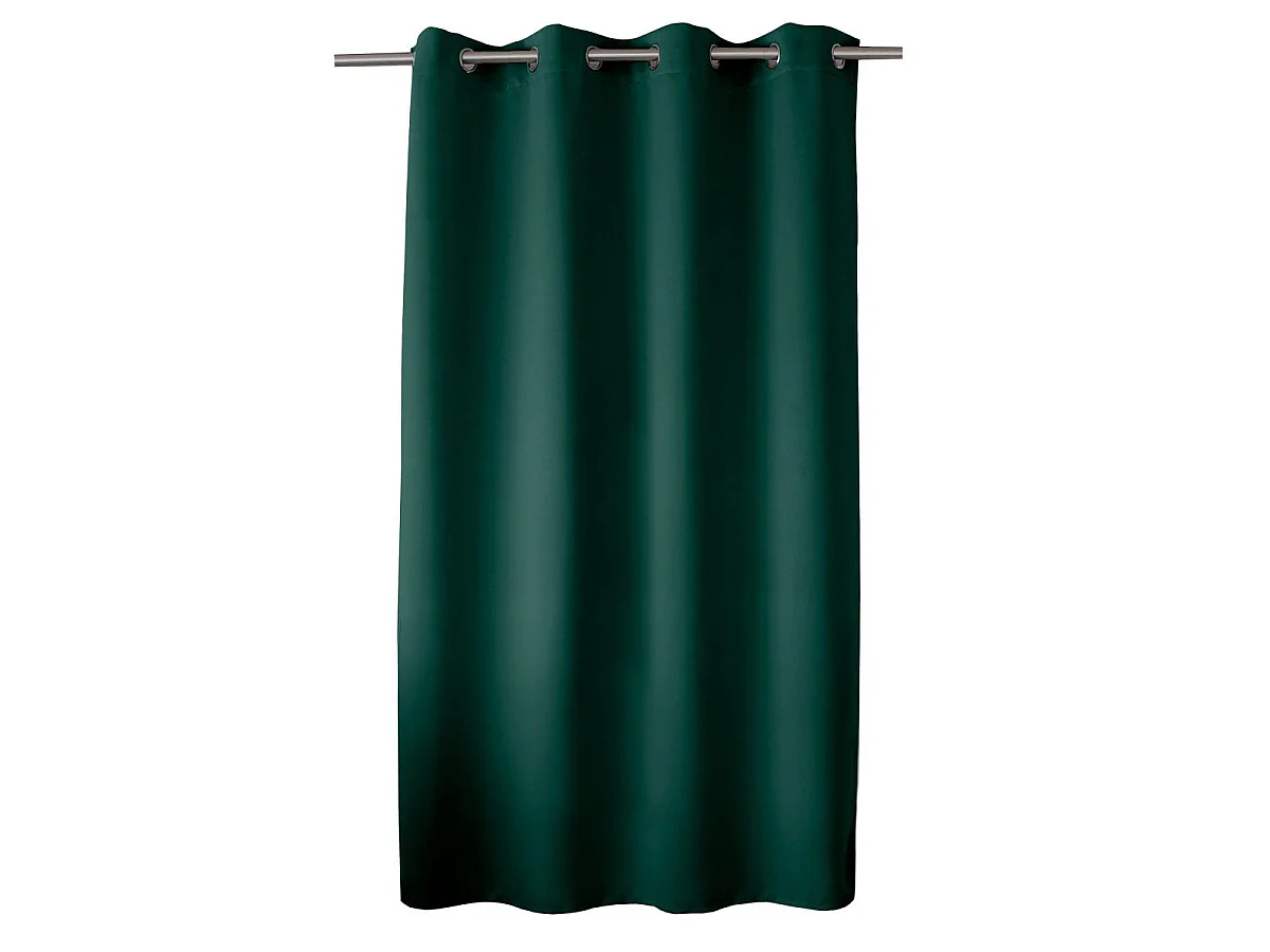 Rideau Occultant à Œillets "Reglisse" 140x180cm Vert Foncé