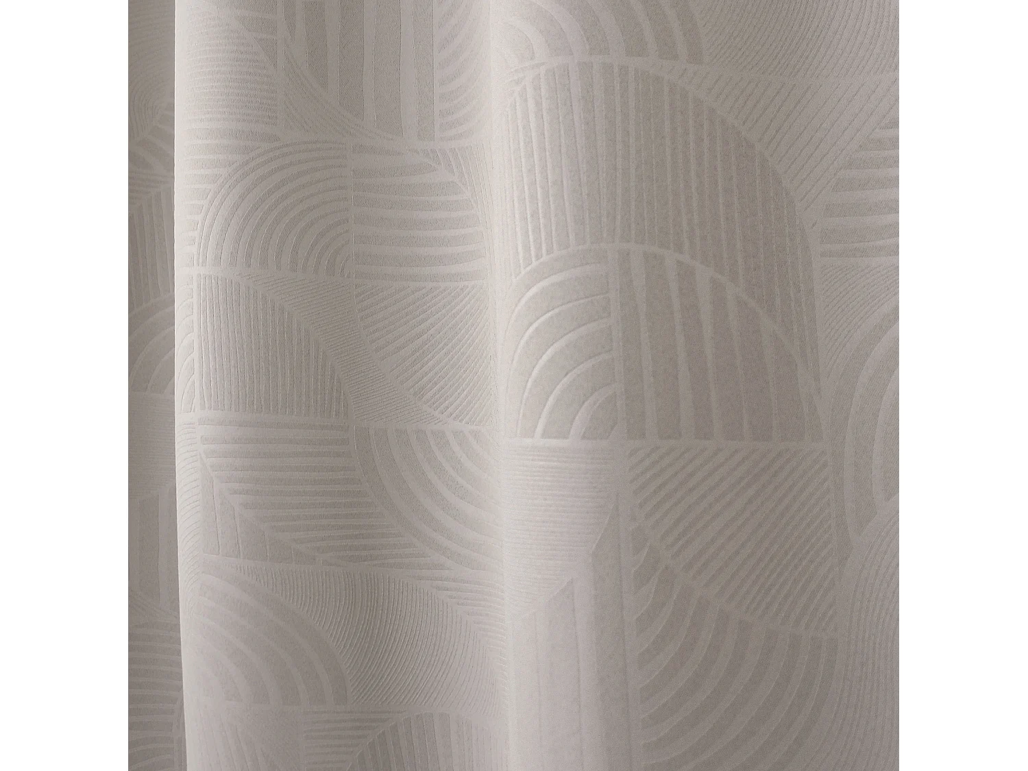 Ösenvorhang blickdicht mit geometrischem Druck 140 x 240 cm