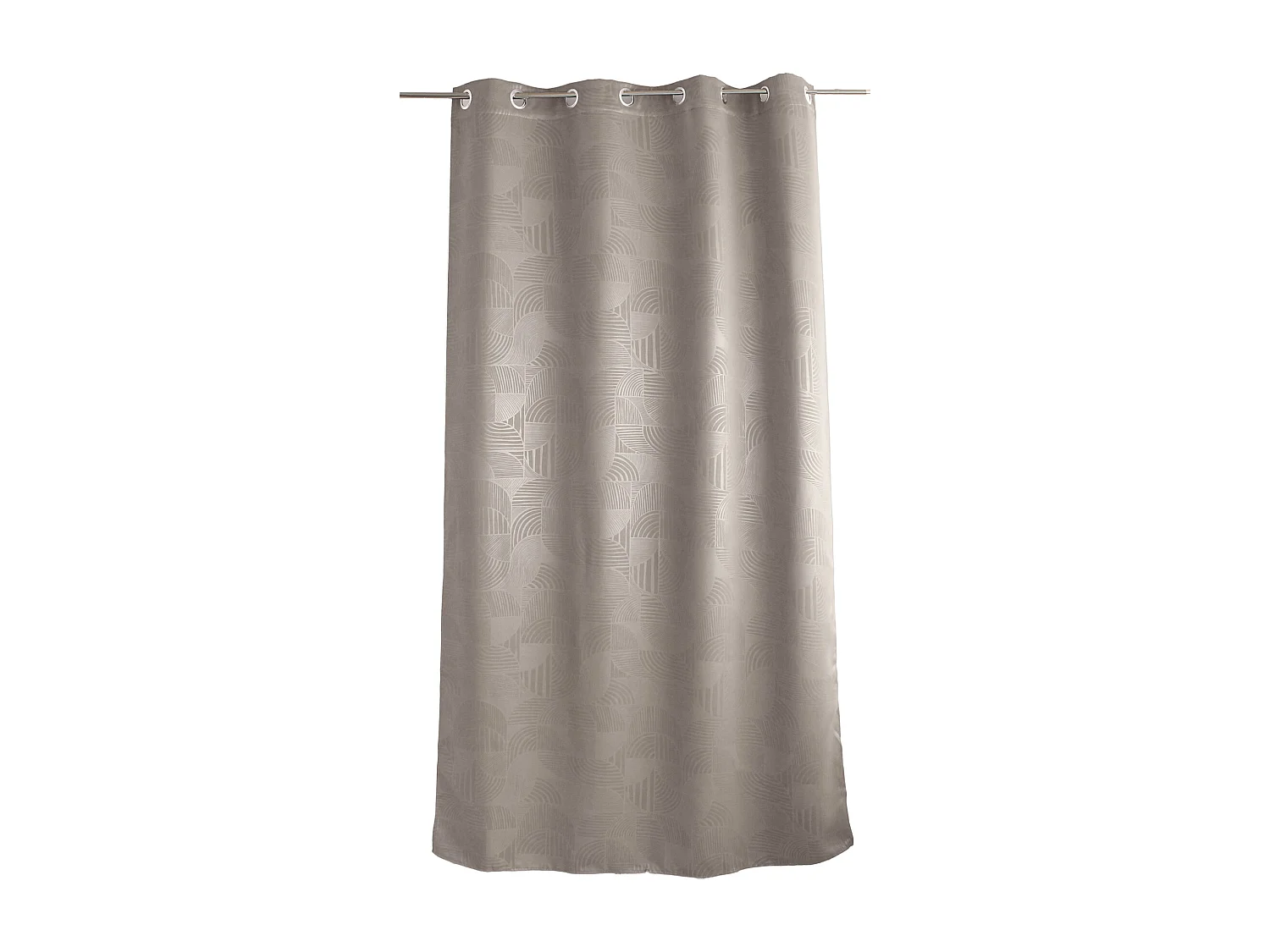 Ösenvorhang blickdicht mit geometrischem Druck 140 x 240 cm