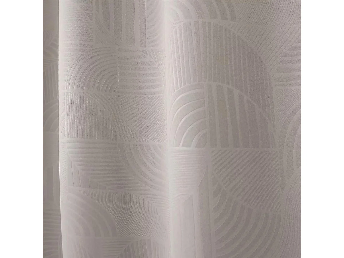 Rideau Occultant à Motifs Frappés "Signature" 140x240cm Naturel