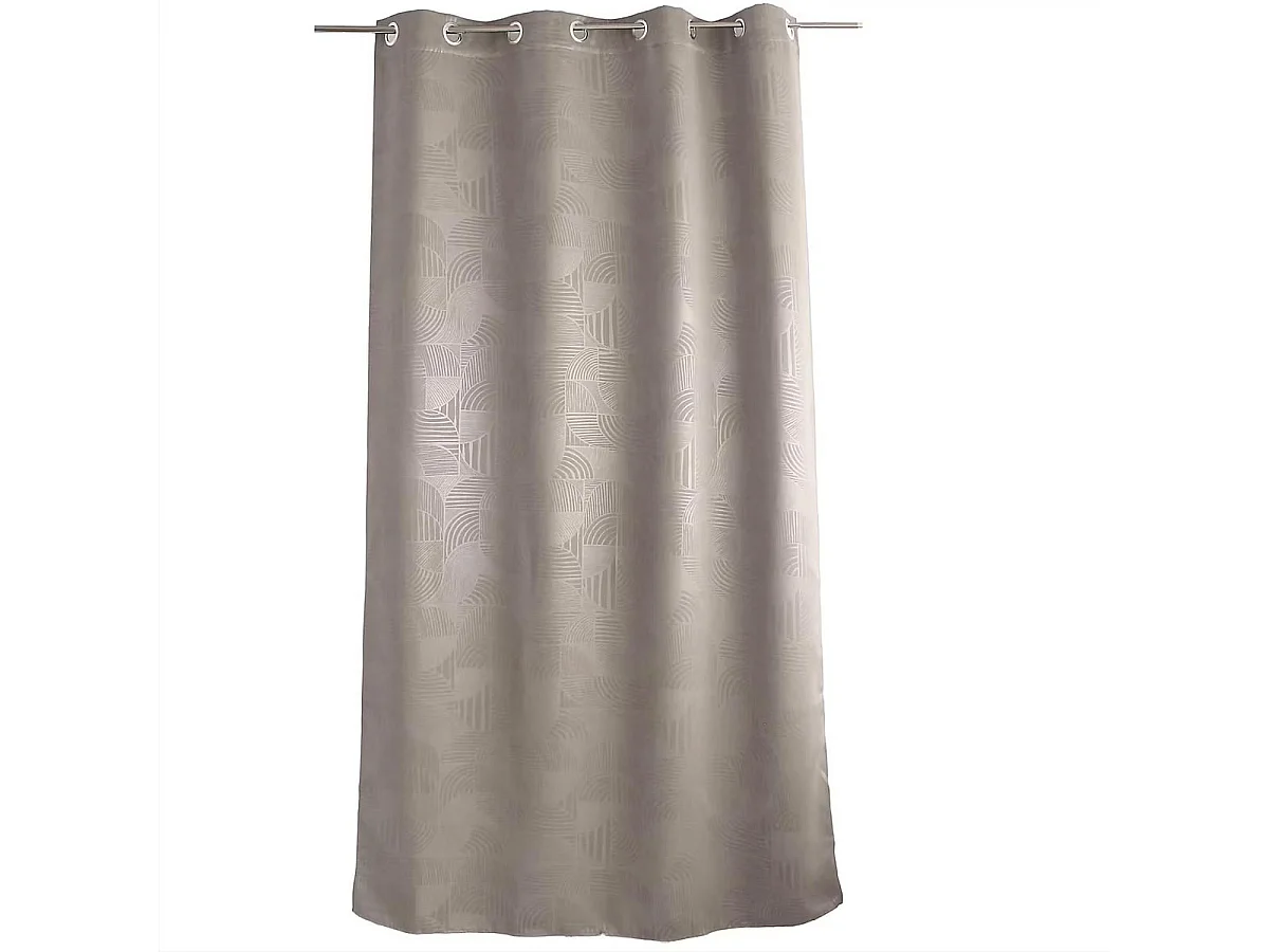 Rideau Occultant à Motifs Frappés "Signature" 140x240cm Naturel