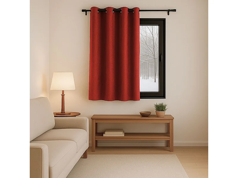 Rideau anti-froid doublé polaire